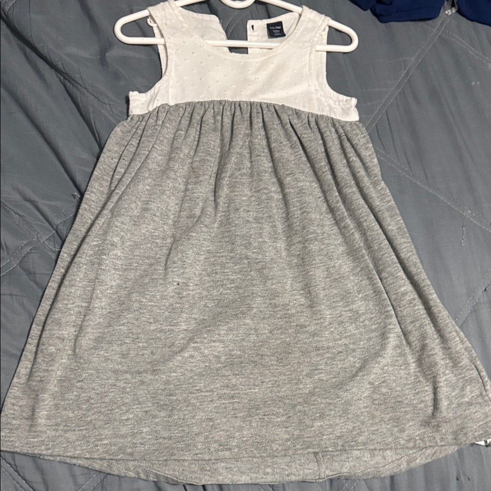 GAP Kids Dress in Gray and White